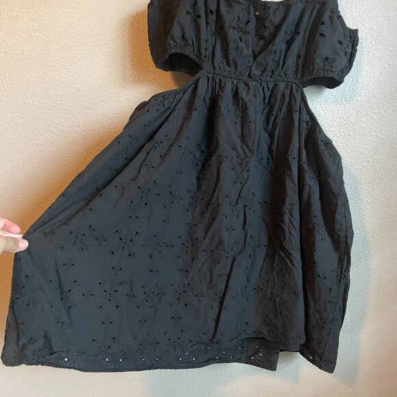 American Eagle Cut Out Dress Mini Liner 100% Cotton Black Sz XL Festival Country - Picture 9 of 9